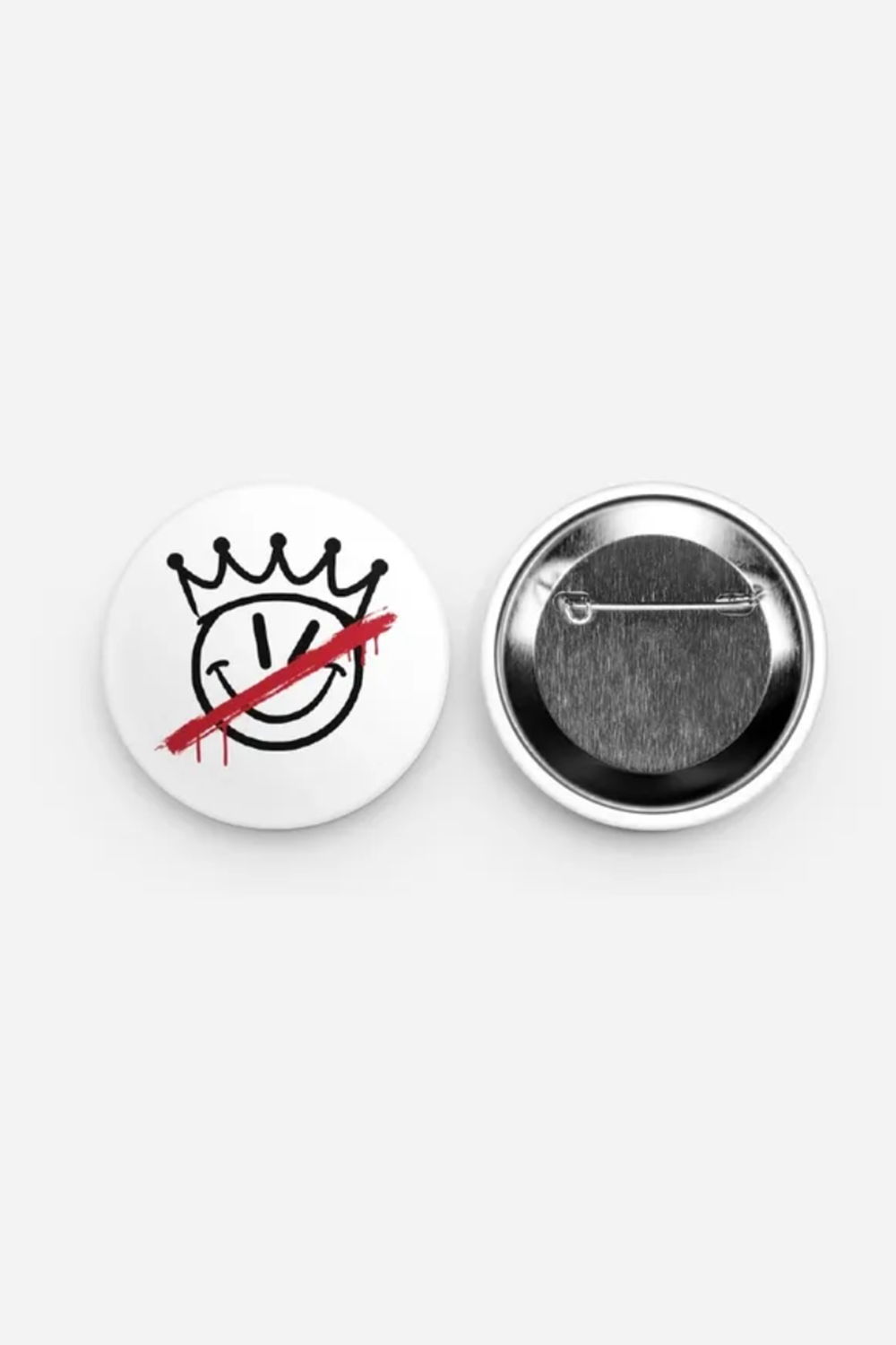 No Kings Here 2.25” Button (White)