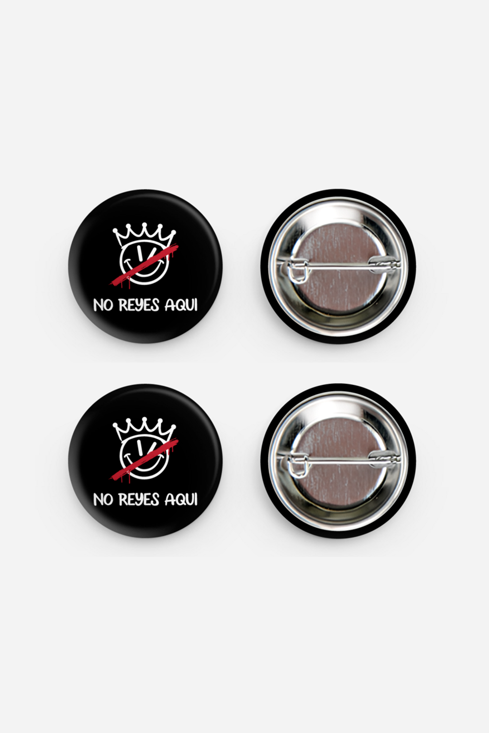 No Reyes Aqui (No Kings Here) 1” Baby Button Set