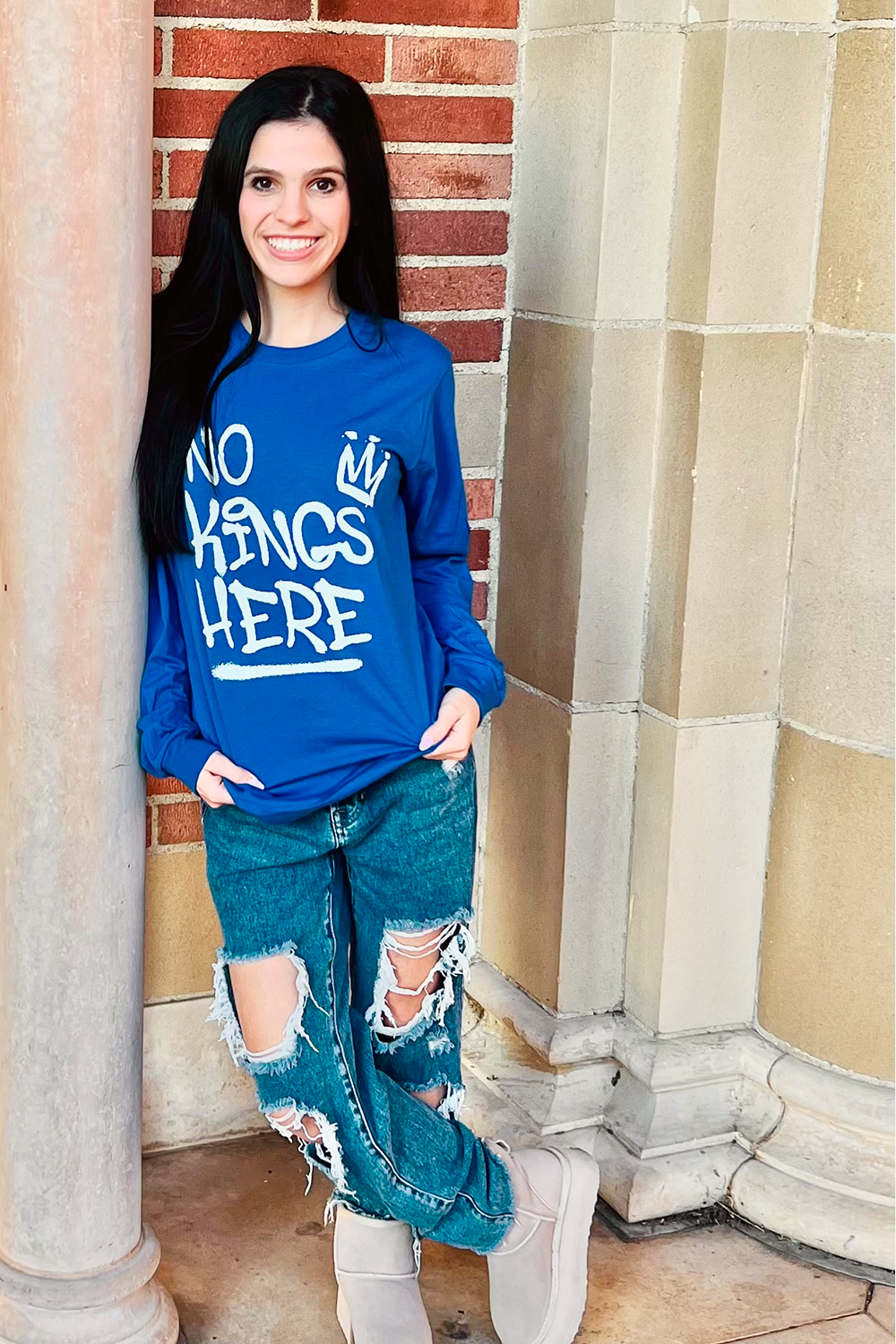 NKH LA (Blue) Graffiti Long-Sleeve Shirt