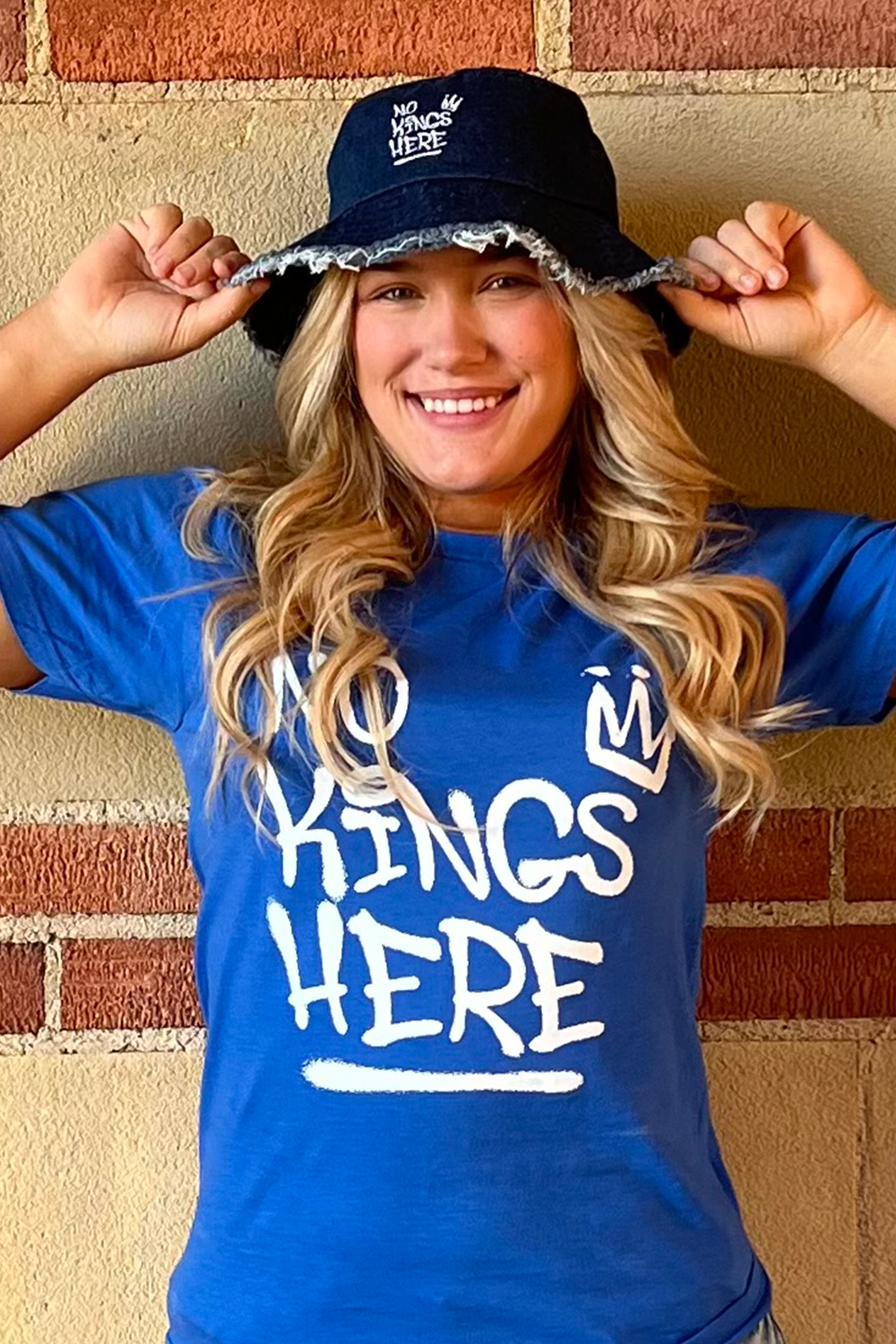 NKH LA (Blue) Graffiti Denim Bucket Hat